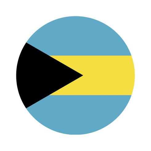 Rodada bandeira das Bahamas. vetor