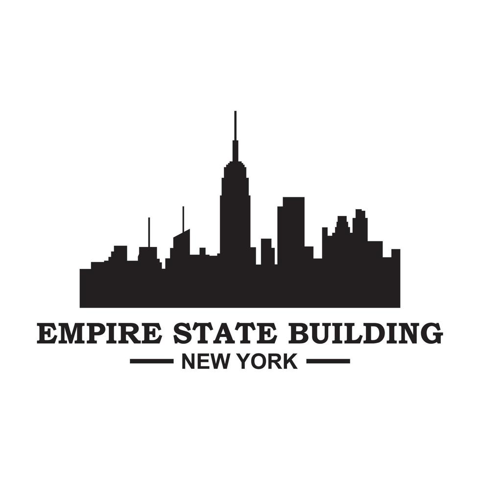 vetor de construção do estado do império, logotipo de nova york