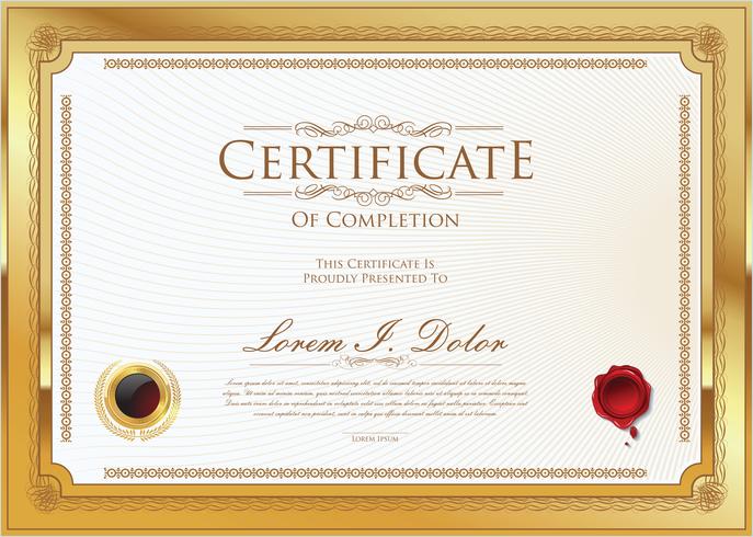 Certificado vetor