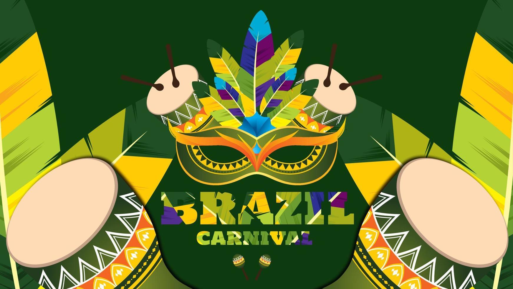 fundo de carnaval brasileiro. poste de fundo, cartaz de banner, cartaz de evento de música e festa vetor