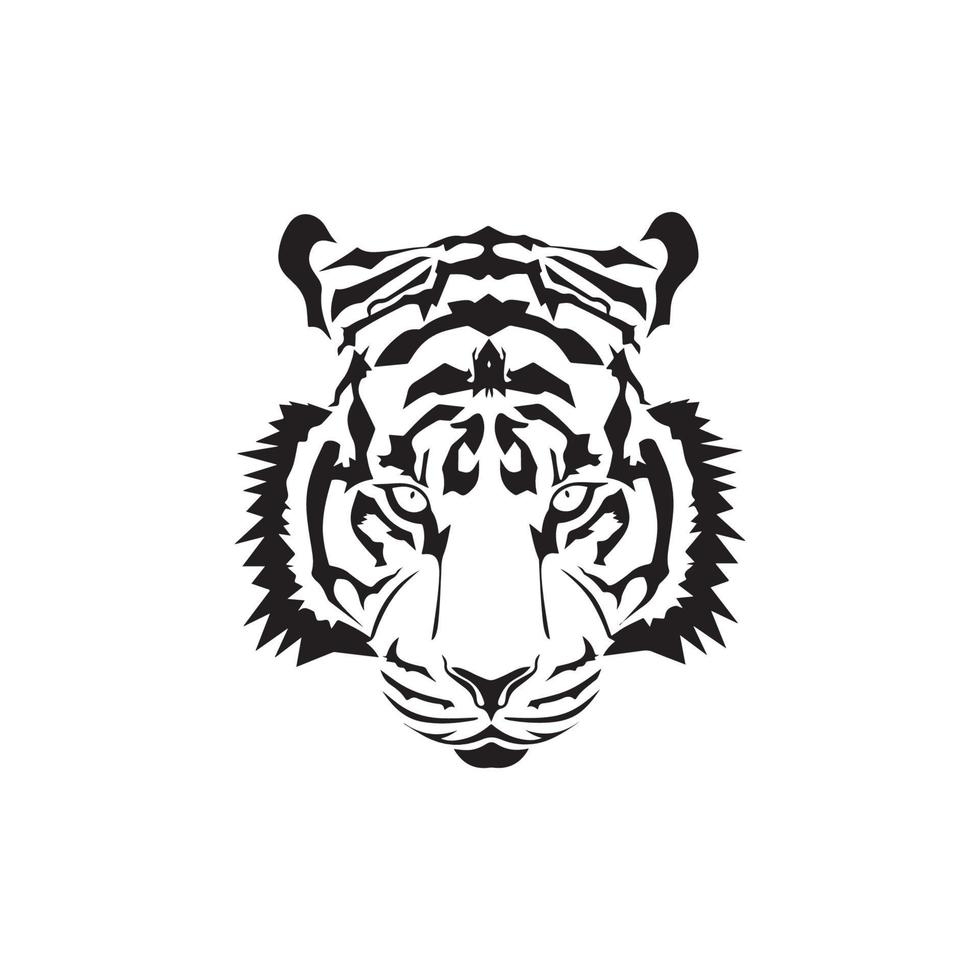 cabeça de tigre desenho ilustração vetorial vetor