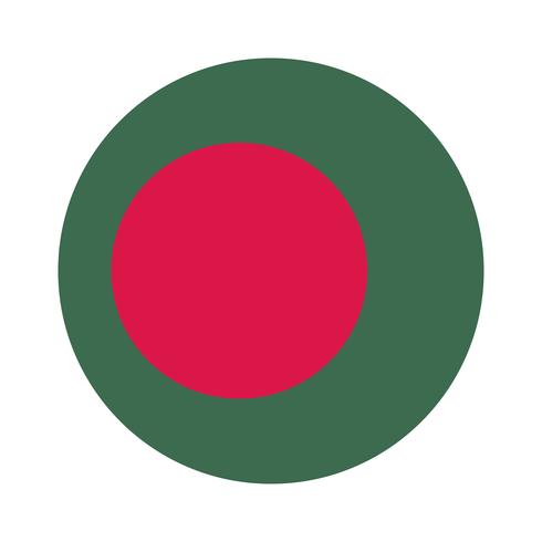 Rodada bandeira do Bangladesh. vetor