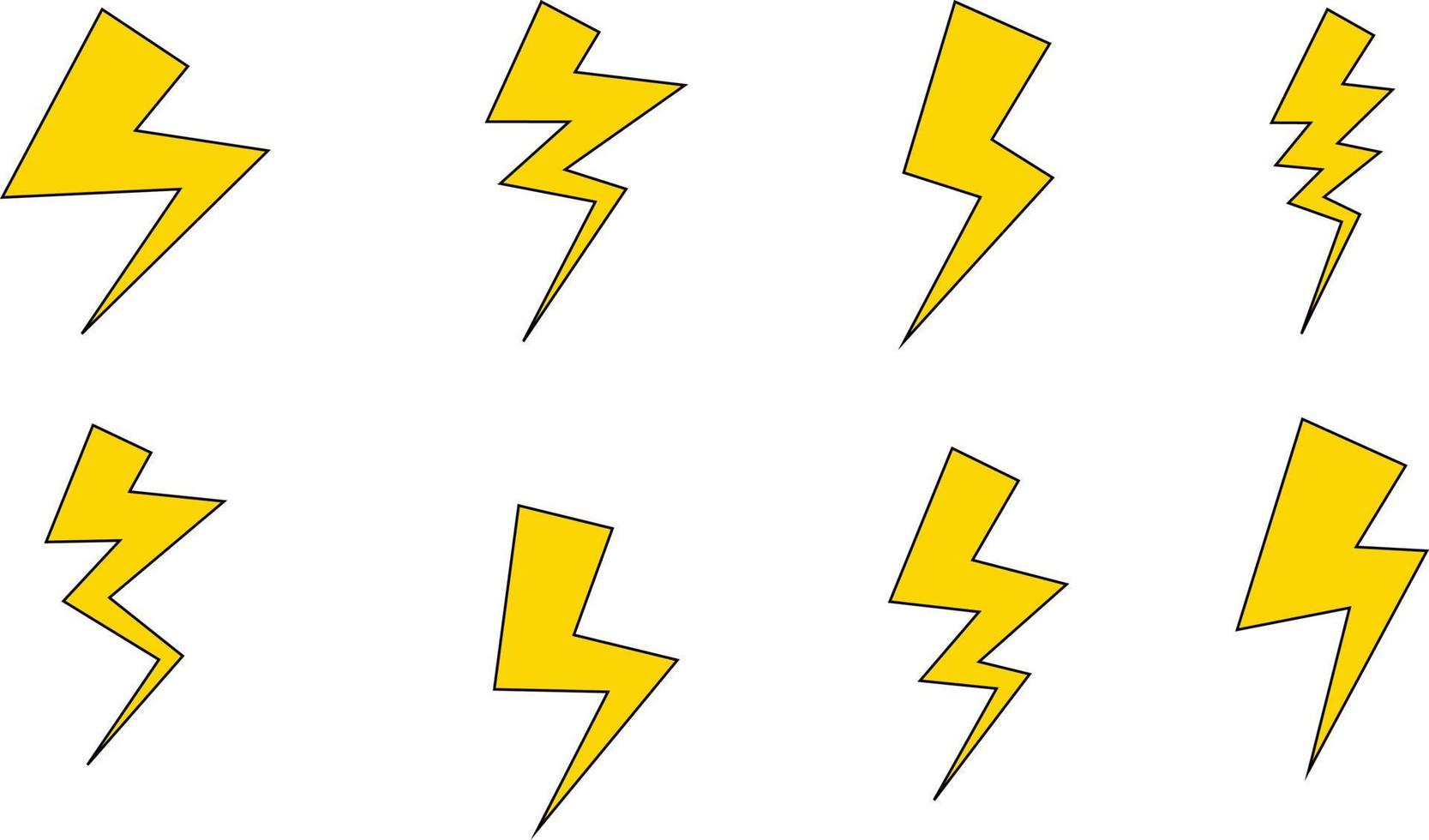 logotipo de relâmpago de tempestade amarela vetor