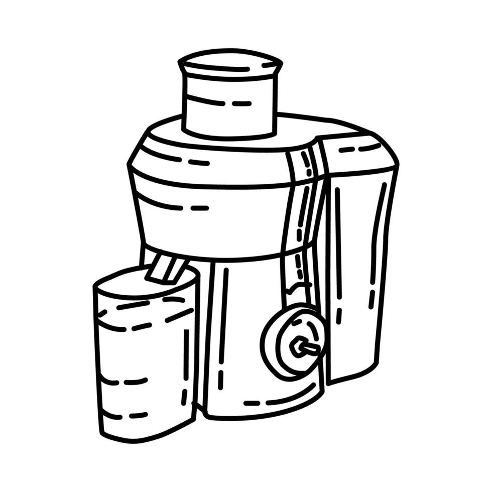 ícone de máquina de espremedor. doodle desenhado à mão ou estilo de ícone de contorno. vetor