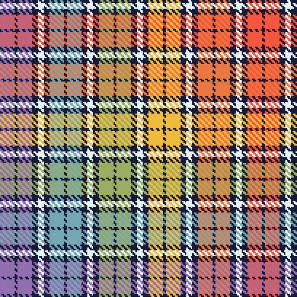 arco-íris lgbt cores padrão sem costura estilo tartan vetor