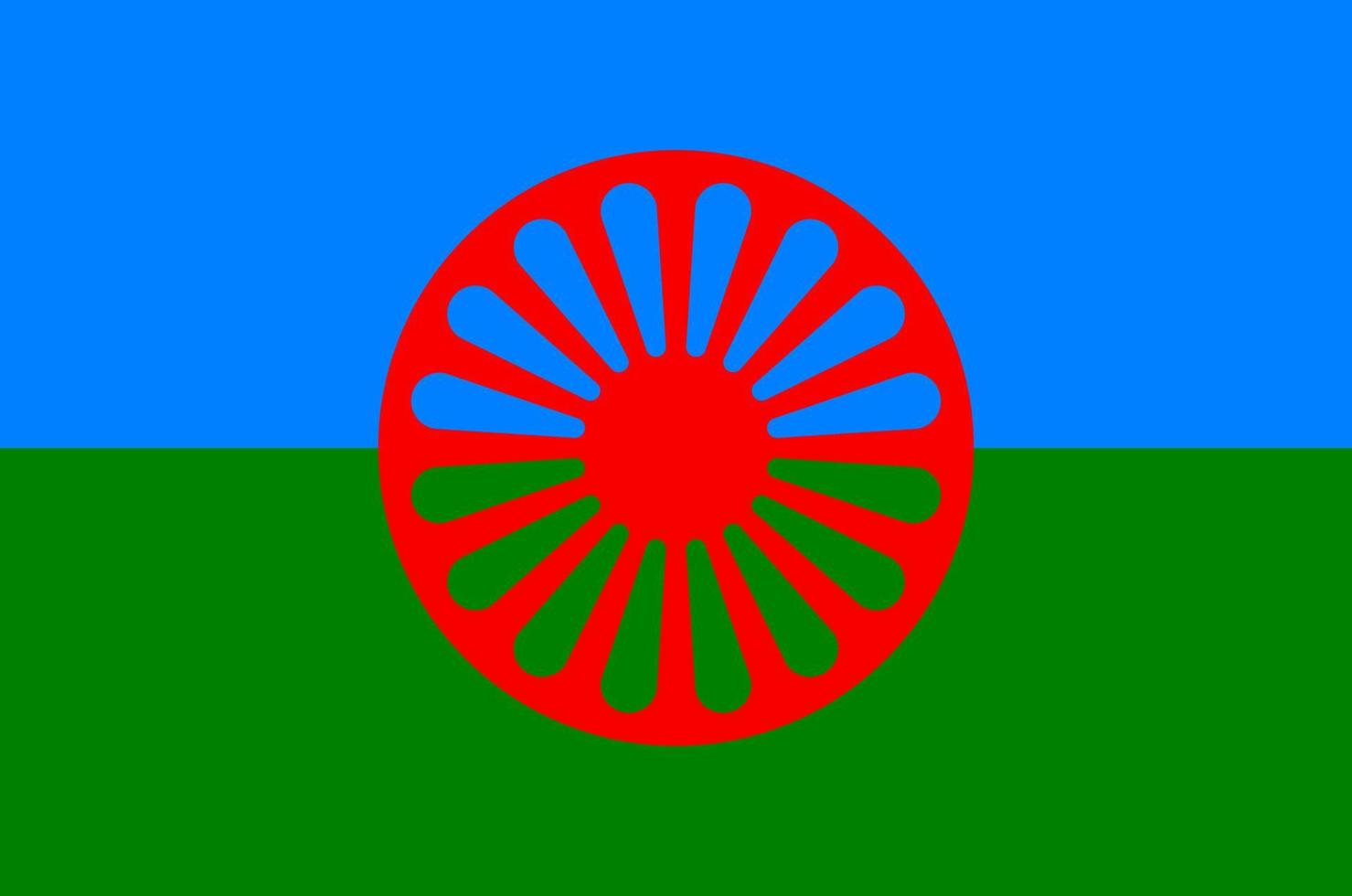 ilustração em vetor de bandeira romani. vetor de bandeira cigana.