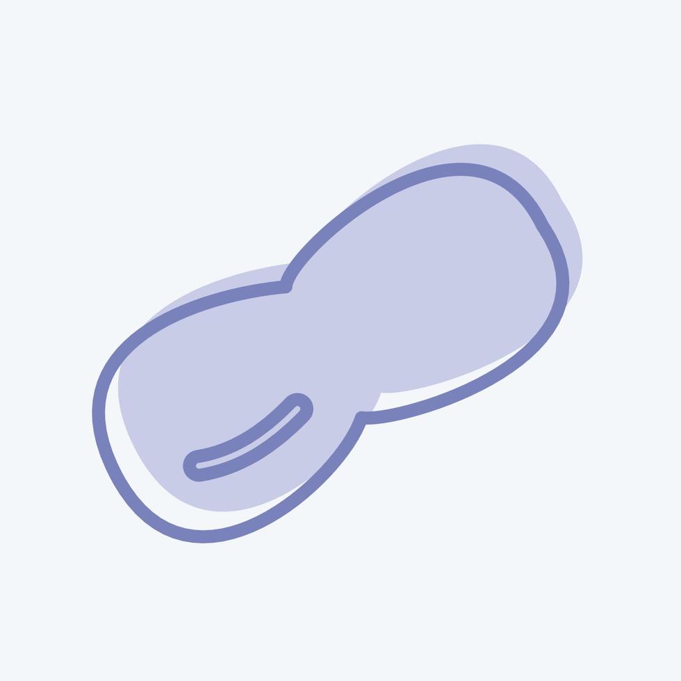 ícone de amendoim em estilo moderno de dois tons isolado em fundo azul suave vetor