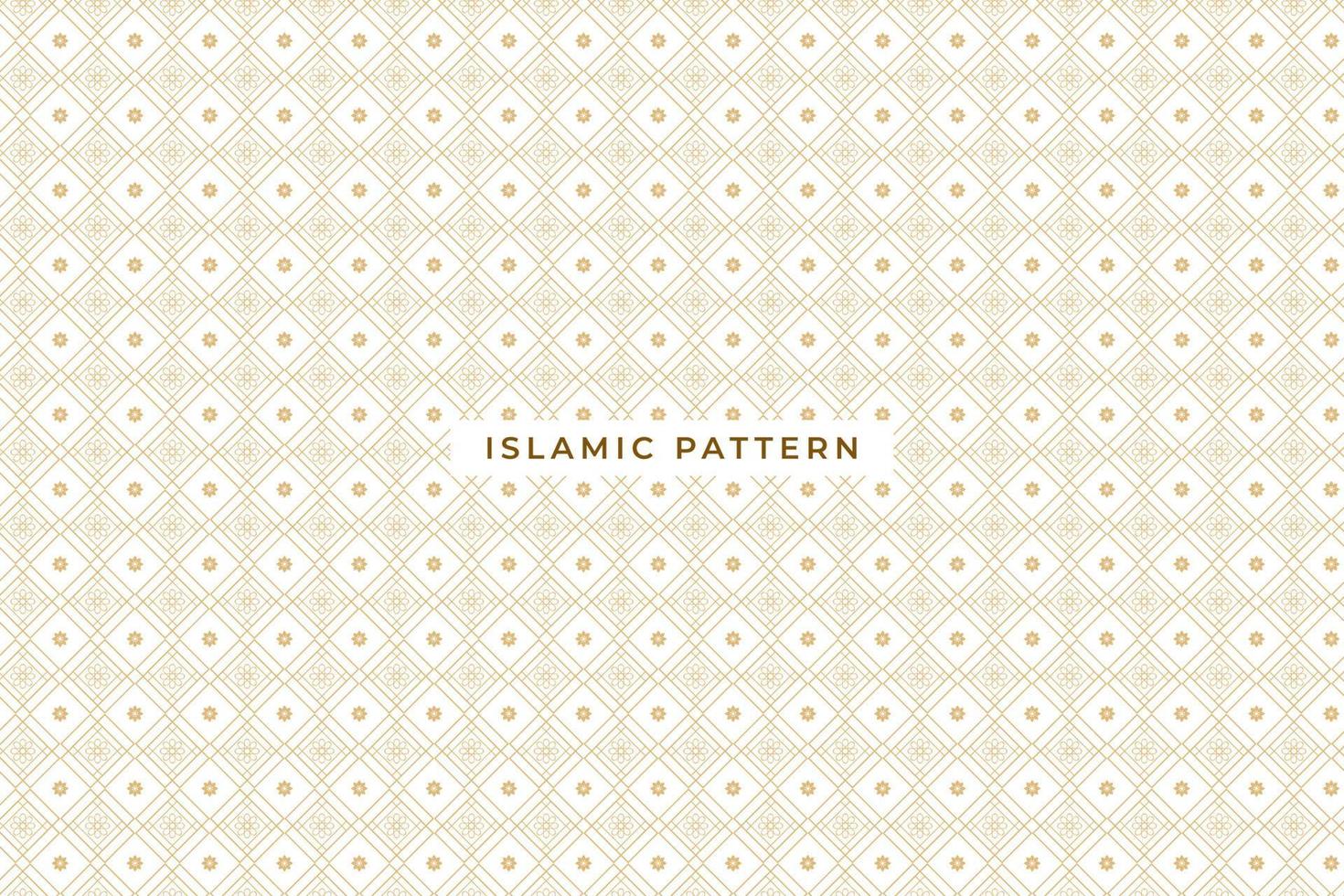 padrão islâmico, padrão de contorno geométrico, ornamento islâmico de vetor, plano de fundo. vetor