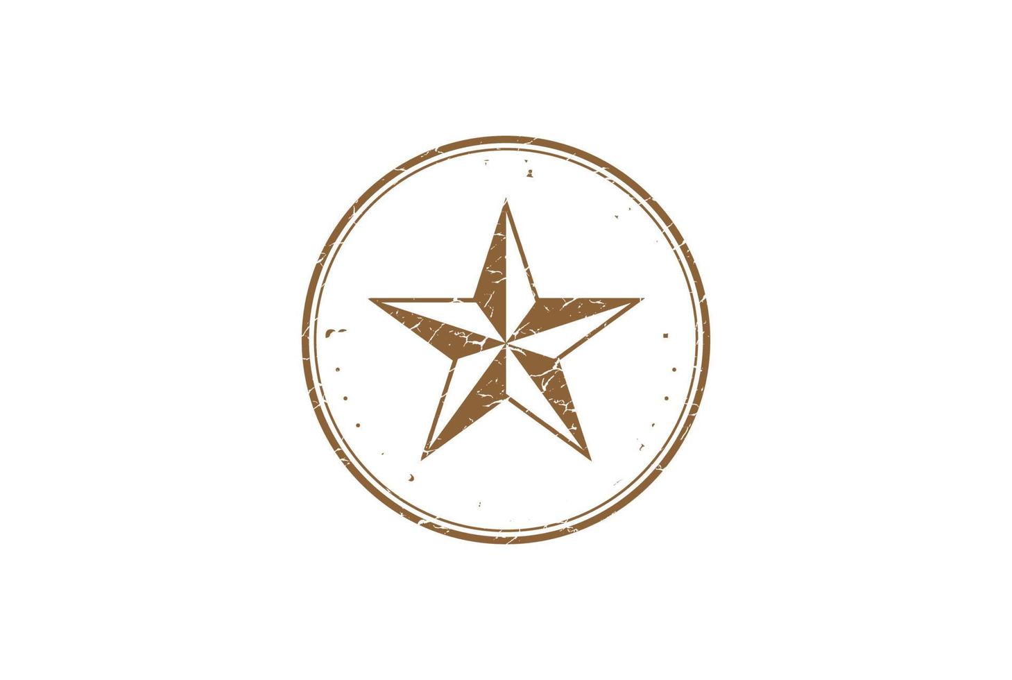 retrô vintage texas star badge emblema rótulo carimbo logotipo design vetor