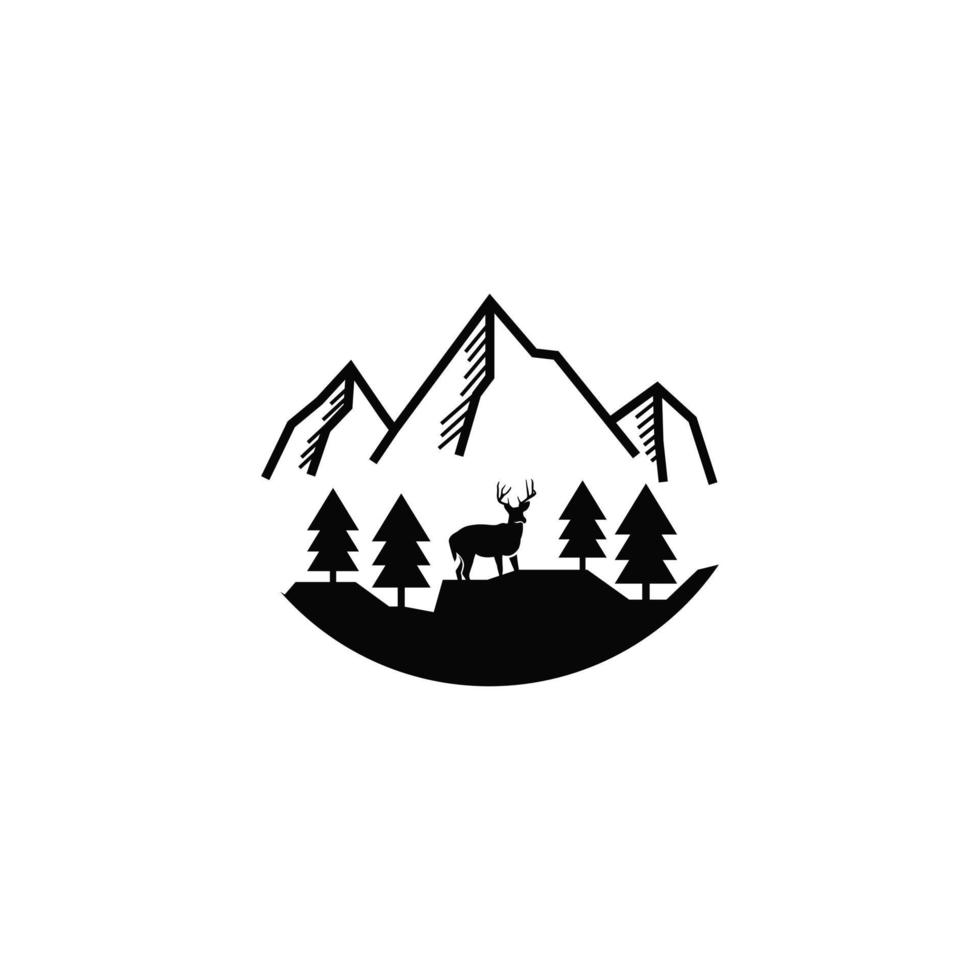 logotipo da montanha vintage vetor