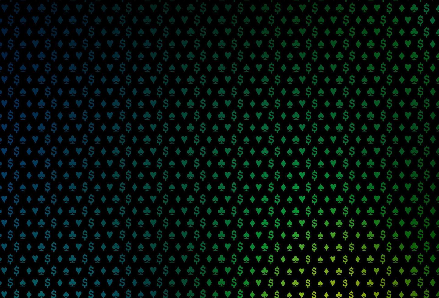 fundo vector azul e verde escuro com sinais de cartões.