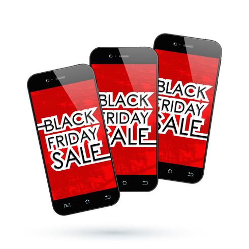 Smartphone Black Friday vetor