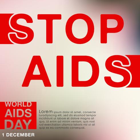 Cartaz de fita de AIDS vetor