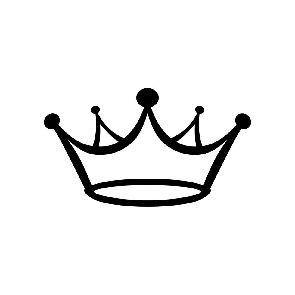 coroa. vetor do logotipo da coroa. imagem do logotipo da coroa real. sinal simples do ícone da coroa. ilustração de desenho vetorial plana de ícone de coroa.