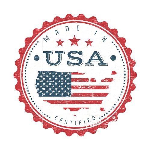 Feito no selo do emblema dos EUA vetor