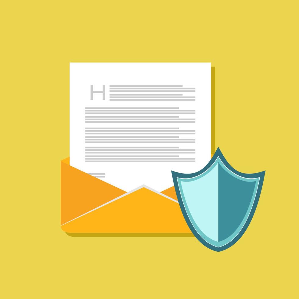 proteção de e-mail. comunicação segura. antivírus de e-mail vetor