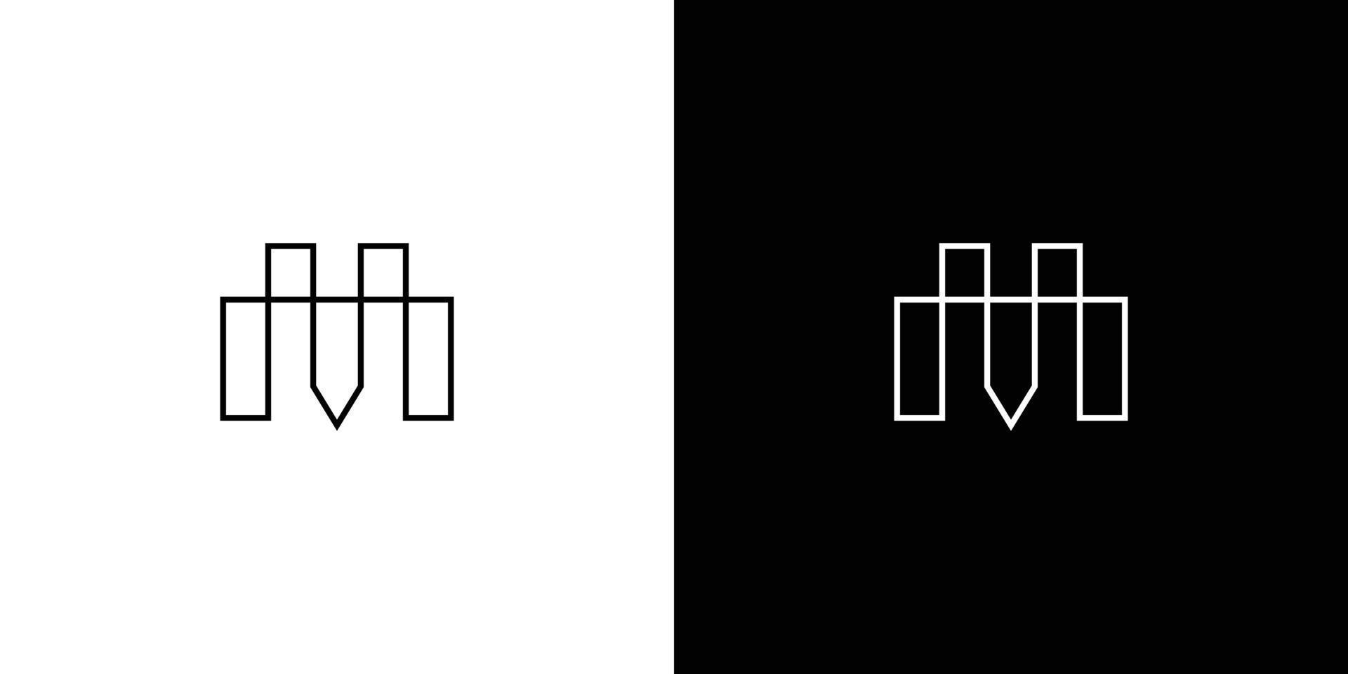 design de logotipo de letra inicial m exclusivo e moderno vetor