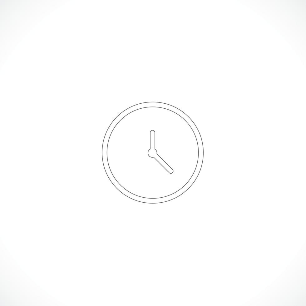 ícone de relógio. estilo simples de símbolo de tempo vetor