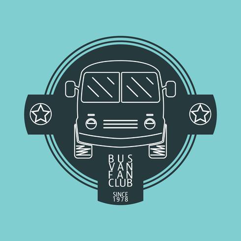 Logotipo de van de ônibus vetor