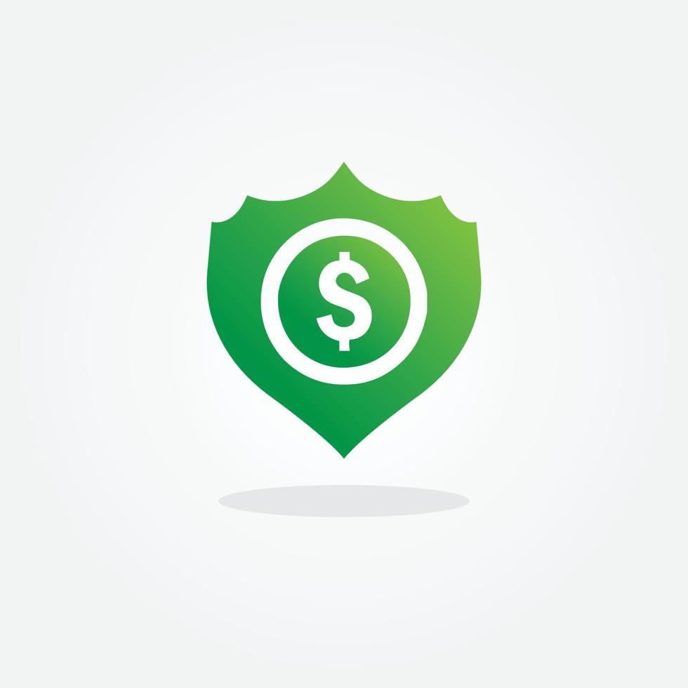 logotipo seguro de dinheiro. pagamento seguro. logotipo do dinheiro. ícone de dinheiro. vetor