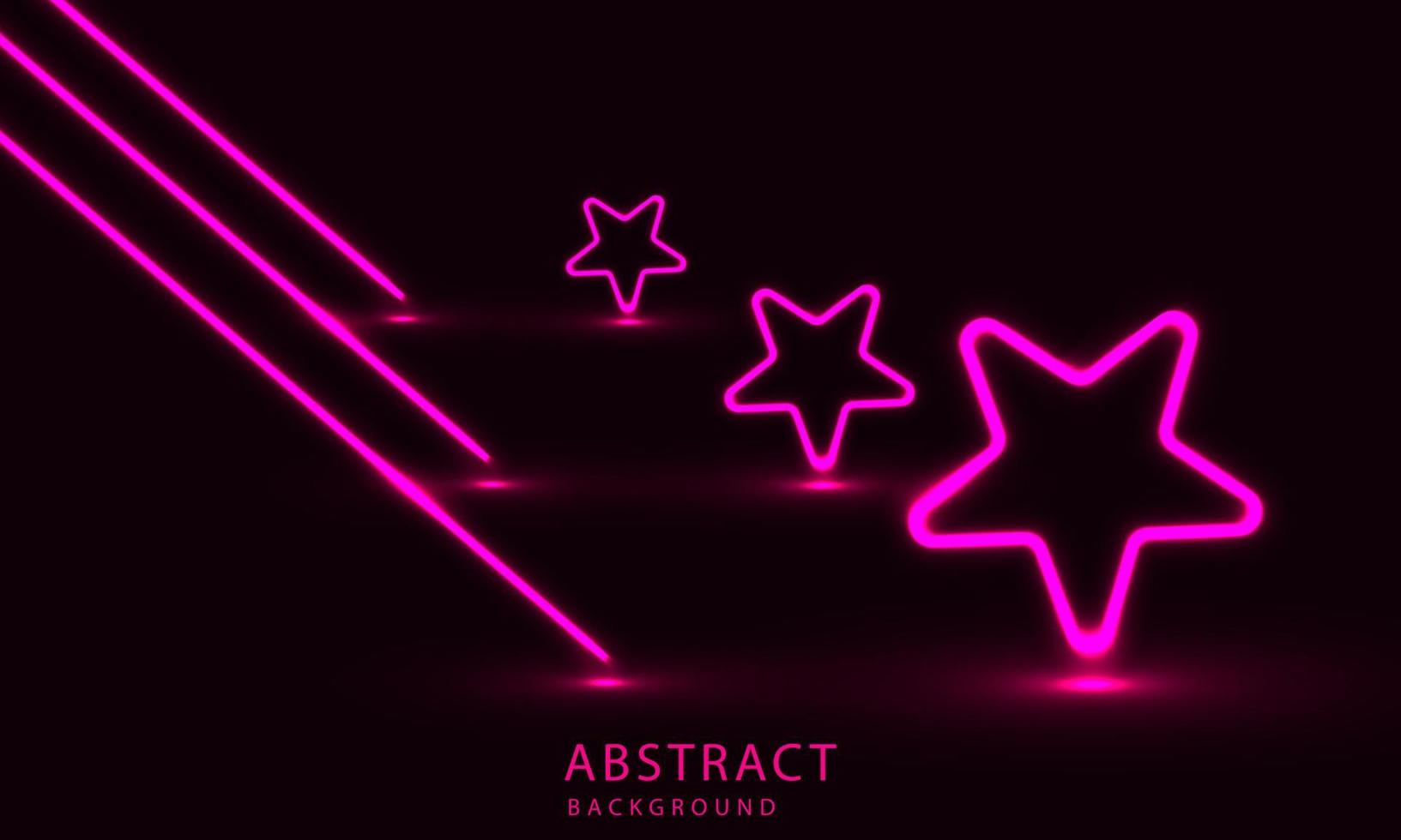 formas de luz de néon rosa abstratas de ficção científica futurista em fundo preto. design de papel de parede exclusivo para pôster, folheto, apresentação, site etc. vetor