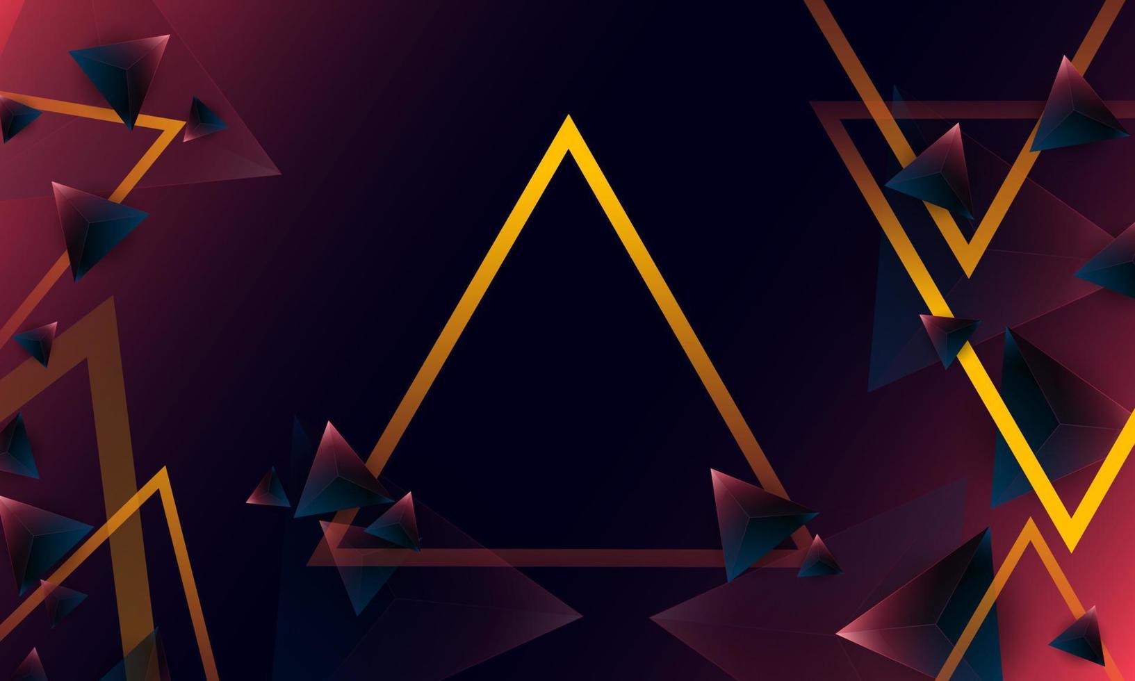 abstratos triângulos de polígono roxo escuro forma padrão no fundo. ilustração vetorial design conceito de tecnologia digital. vetor