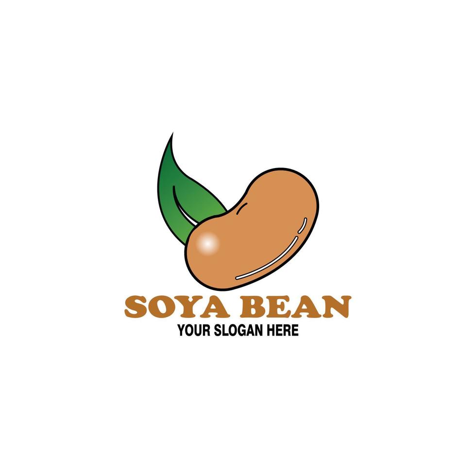 design de logotipo de soja, vetor de ilustração de ícone de comida