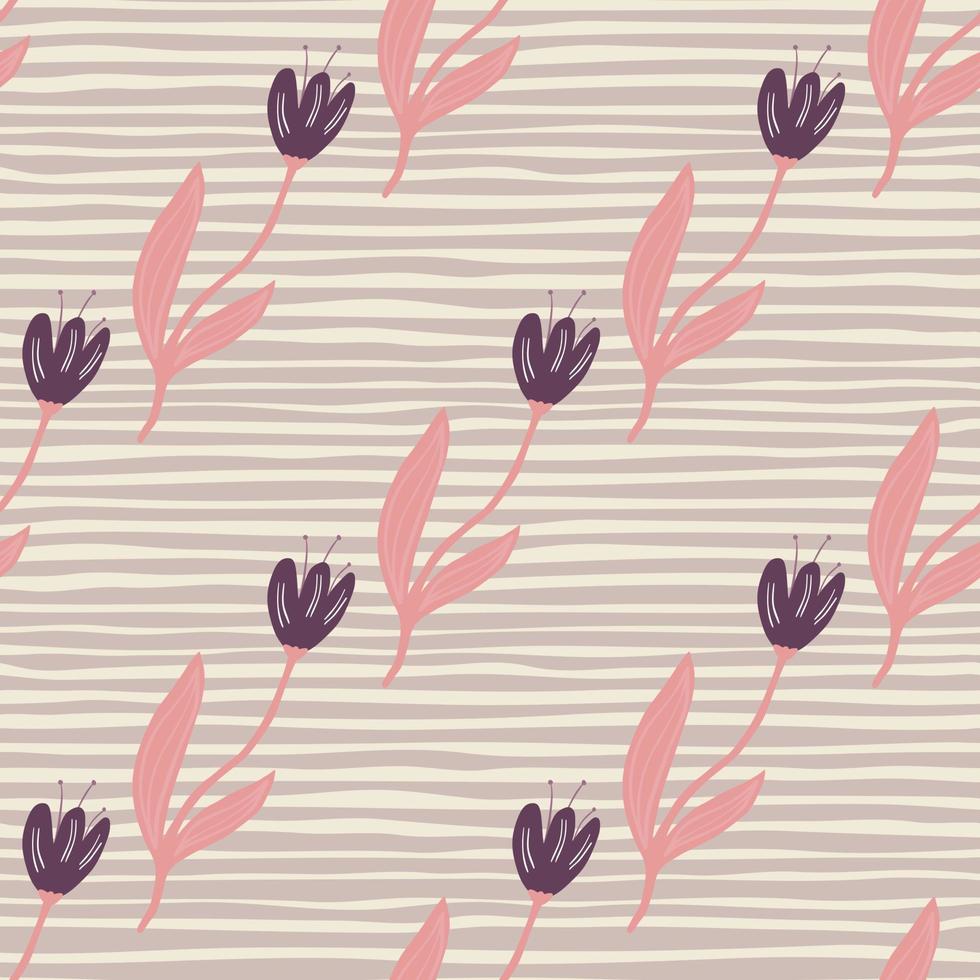 padrão sem emenda de tulipa elegante. papel de parede de ornamento floral decorativo. vetor