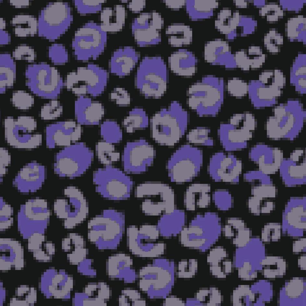 estilo de pixel art de padrão sem emenda de leopardo criativo. papel de parede de pele de chita de camuflagem. vetor