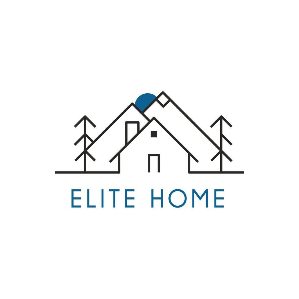 inspiração de design de logotipo de casas de luxo para casa de elite vetor