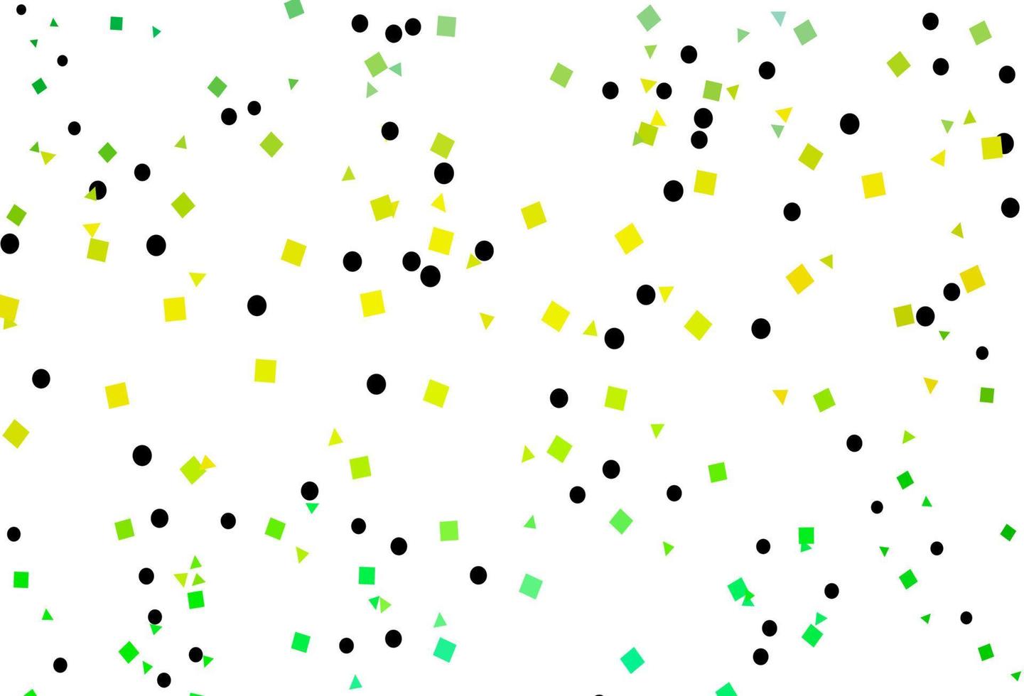 fundo vector verde, amarelo claro com triângulos, círculos, cubos.