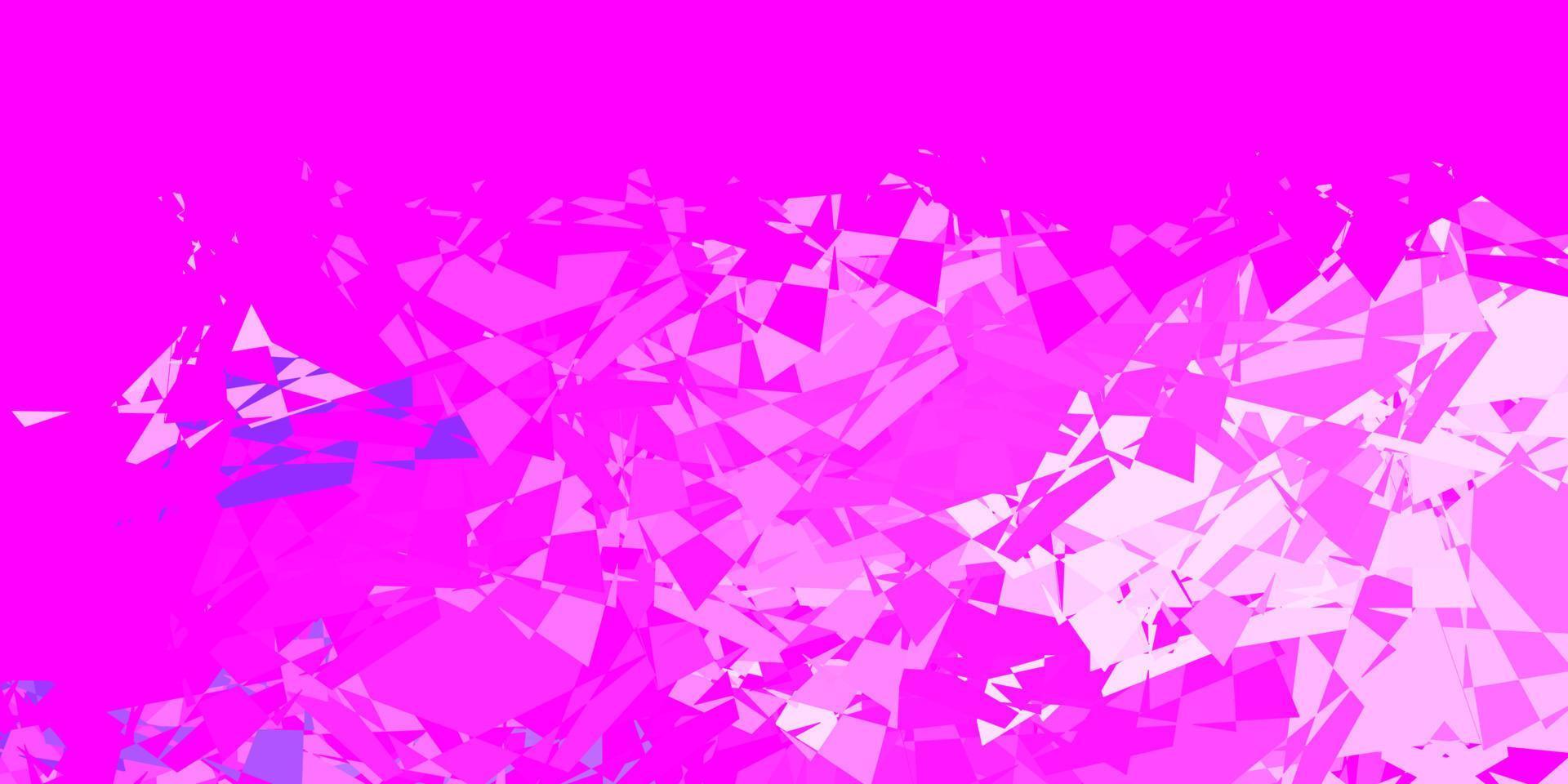 pano de fundo vector roxo, rosa claro com triângulos, linhas.