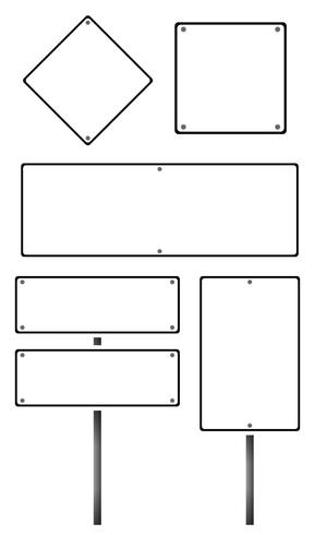 Quadros em branco com borda preta vetor