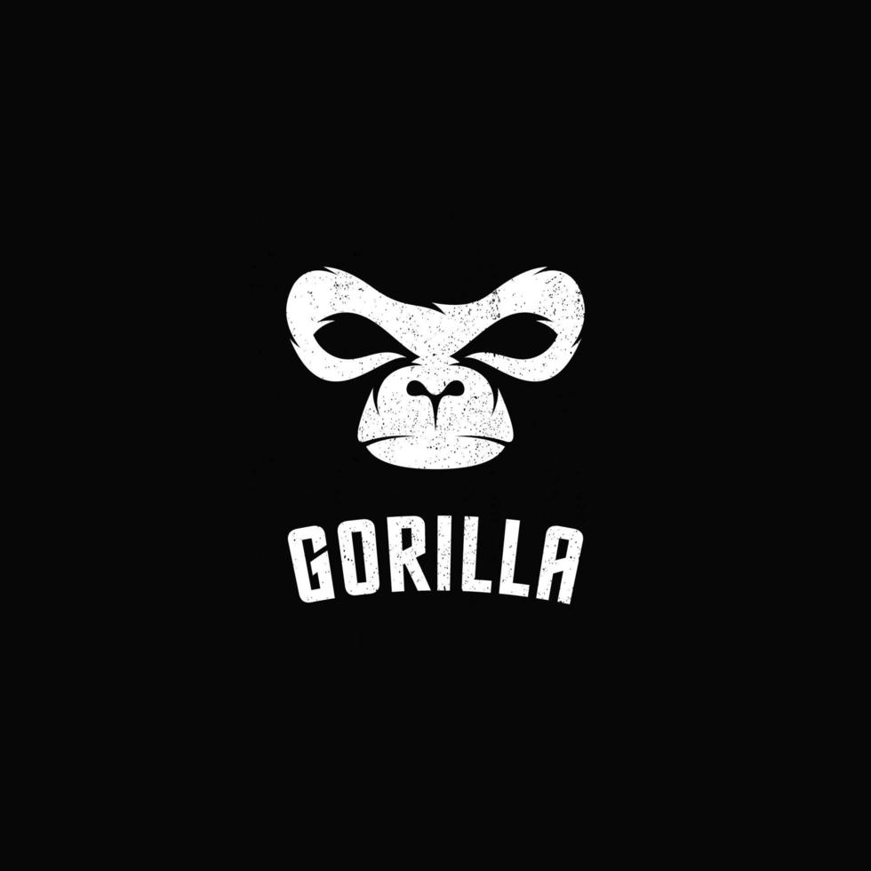 cara de gorila para vetor de logotipo premium