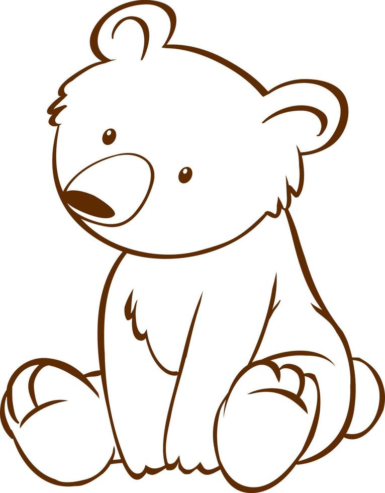 coala em estilo simples doodle em fundo branco vetor