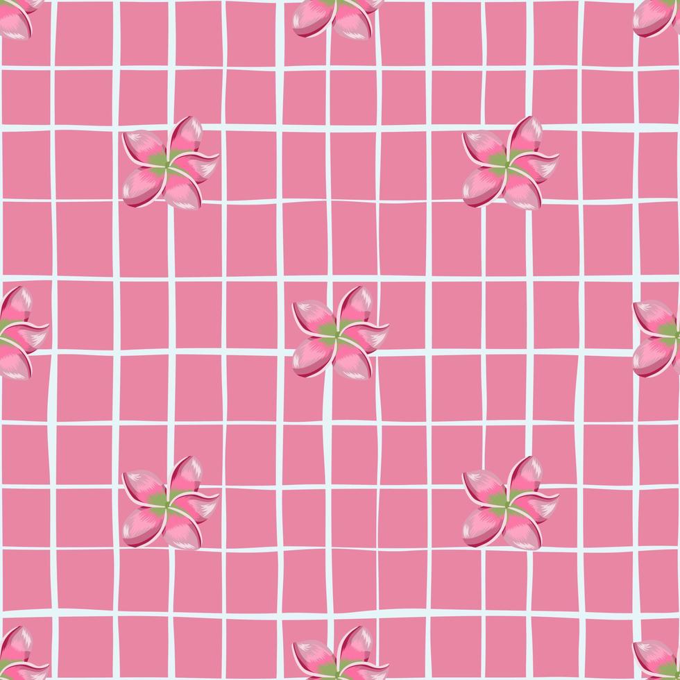 padrão sem emenda de flor pastel plumeria em fundo vintage. vetor