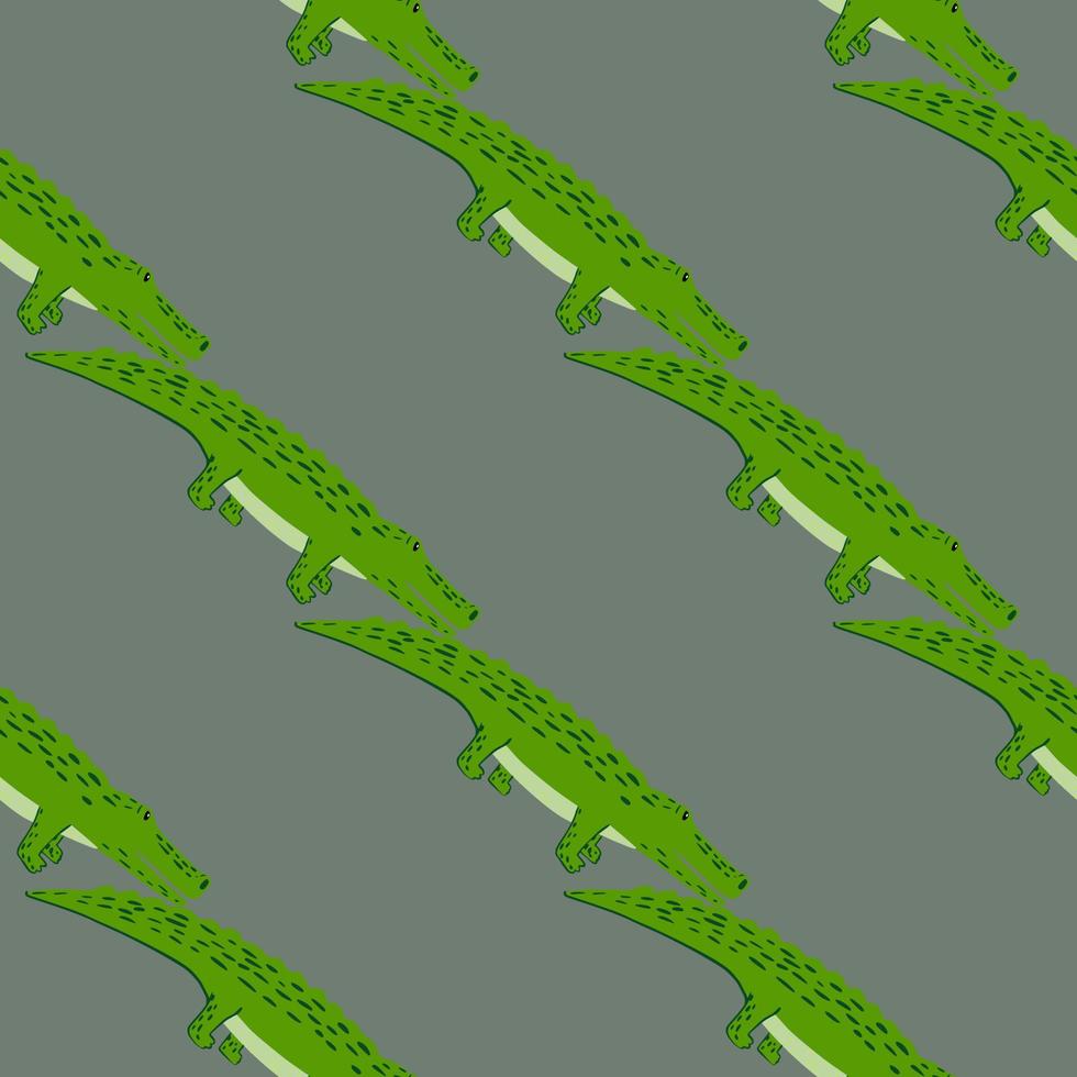 fundo de animais sem costura pattern.funny de crocodilos bonitos. vetor