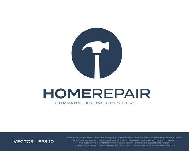 Reparo de casa construir logotipo ícone Vector