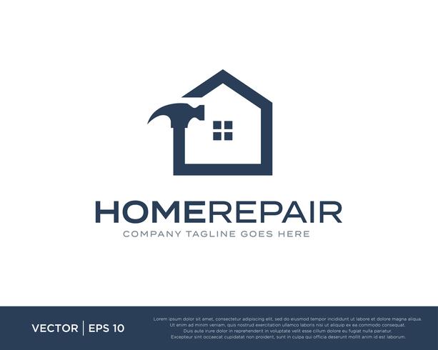 Reparo de casa construir logotipo ícone Vector