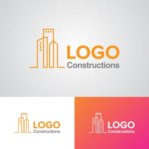 Modelo de Design de logotipo de construção vetor