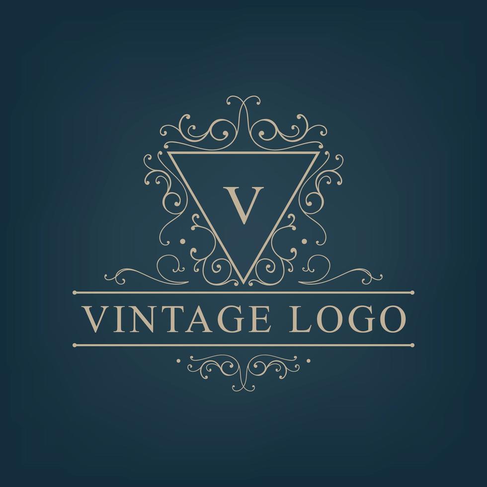 luxo vetorial, logotipo do monograma real, ícone isolado. vetor