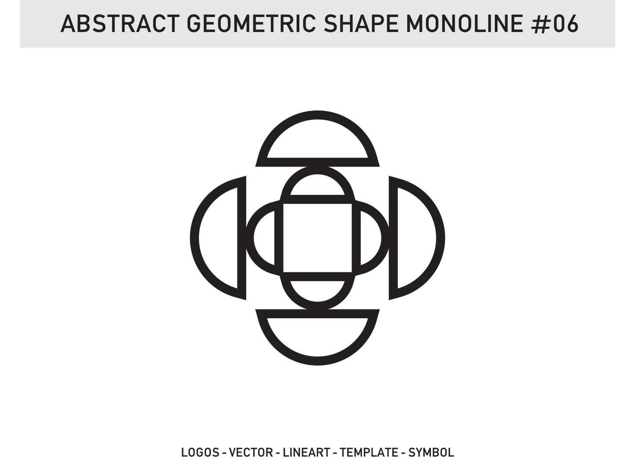 monoline forma abstrata geométrica design de azulejos decorativos grátis pro vetor