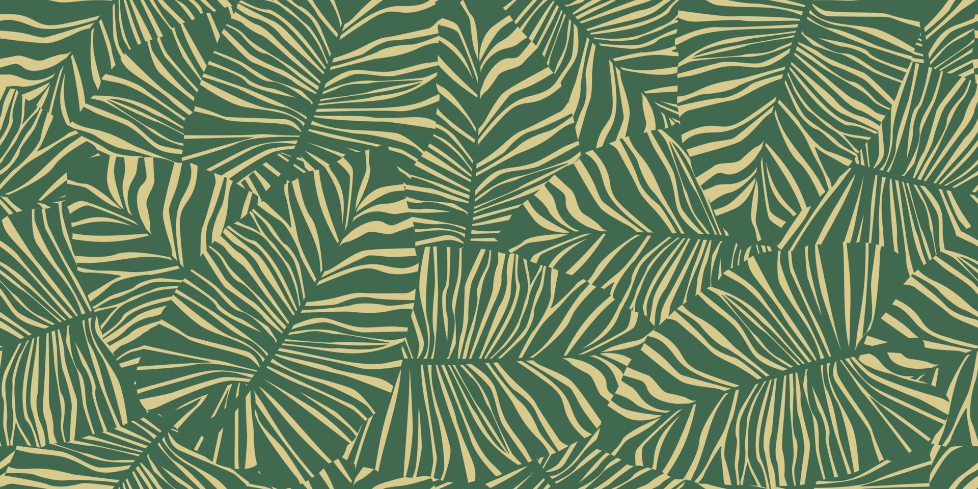 palmeira tropical deixa padrão sem emenda. textura botânica exótica. papel de parede sem costura de folha de selva. vetor