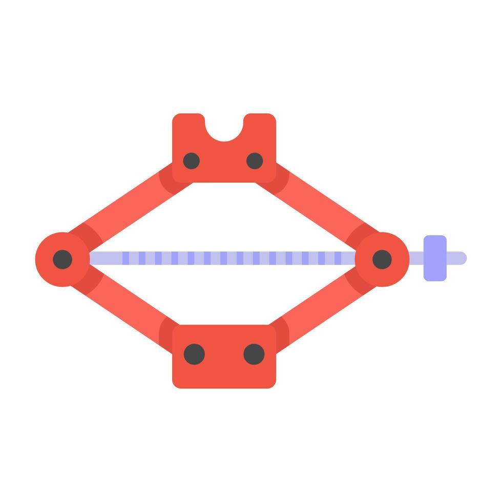 ícone de estilo plano de equipamento de carro de jack de carro, vetor editável
