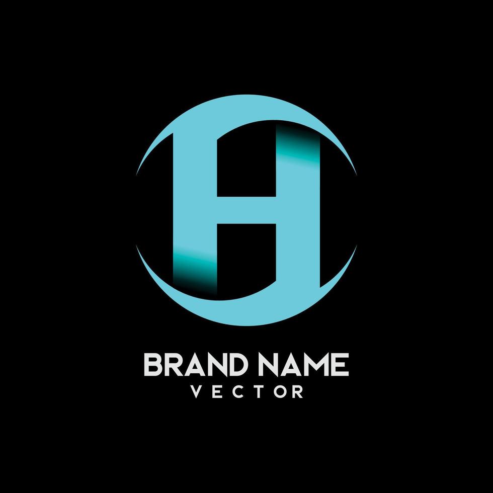 design de logotipo de marca de letra h abstrato vetor