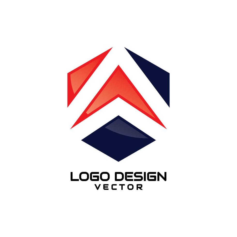 moderno um modelo de logotipo de empresa de símbolo vetor