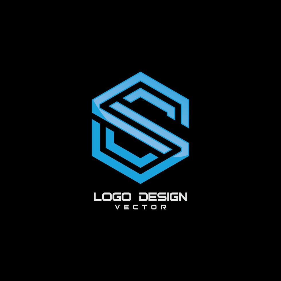 elemento de design de ícone de logotipo de símbolo de letra s vetor