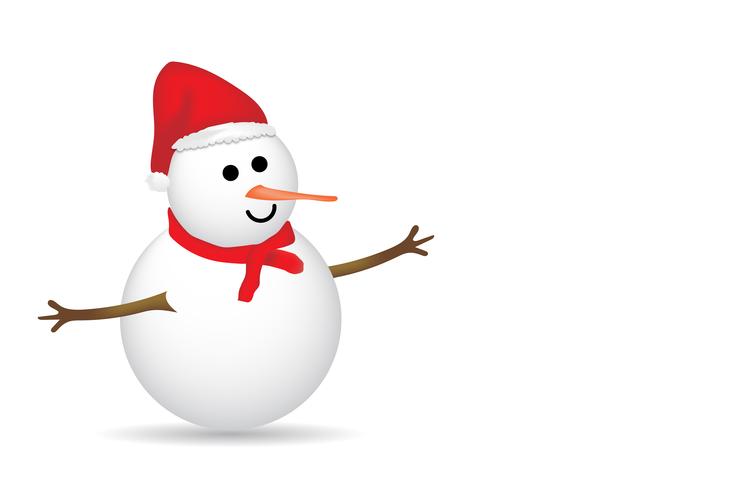 Boneco de neve feliz natal vetor