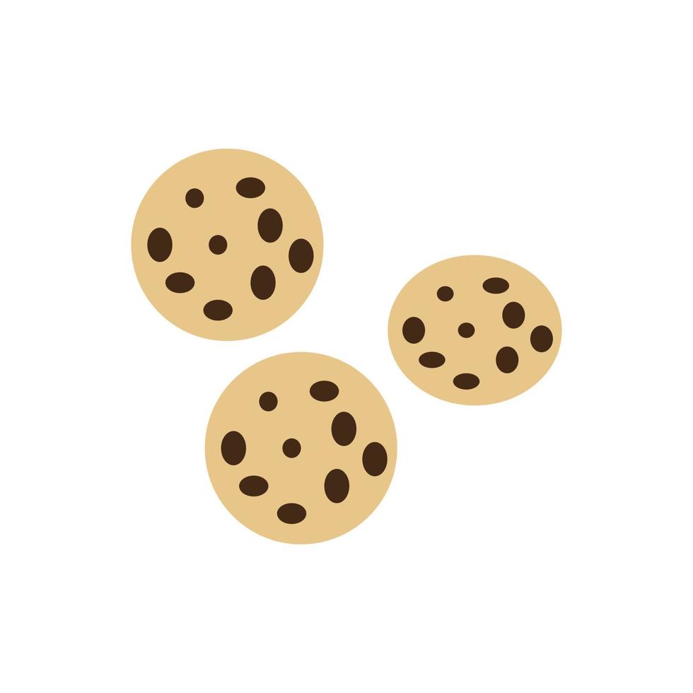 biscoitos em estilo simples. biscoitos caseiros isolados no fundo branco. vetor