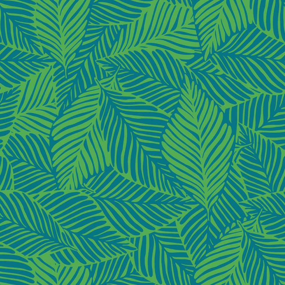 padrão tropical abstrato, folhas de palmeira sem costura fundo floral. vetor